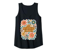 Donna Retro Floreale Positivo Detto Let Kindness Bloom Groovy Canotta