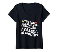 Donna Retro Groovy non puoi mai avere troppa paga nella tua vita Maglietta con Collo a V
