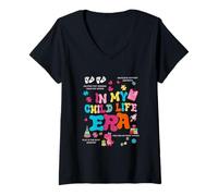Donna Retro In My Child Life Era Certified Child Life Specialista Maglietta con Collo a V