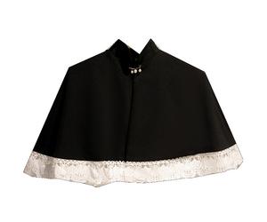 Donna Rétro Mantella Pizzo Bordo Scialle Poncho Punk Gotico Sera Elegante Nero