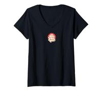 Donna Retro Self Expression | Typographic Concept Maglietta con Collo a V