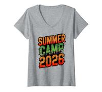 Donna Retro Summer Camp 2026 Host Crew Director Beaties Gear Maglietta con Collo a V