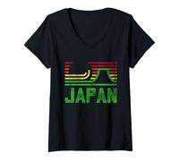 Donna Retro Vintage Japan Graphic T-Shirts & Cool Designs Maglietta con Collo a V