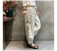 Donna Ricamato Bloomers Ritagliata Pantaloni Pizzo Patchwork Retrò Casual