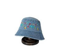 Donna Ricamato Floreale Pesca Cappello Jeans Secchio Regolabile Sole Tappo