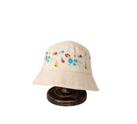 Donna Ricamato Floreale Pesca Cappello Jeans Secchio Regolabile Sole Tappo
