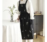 Donna Ricamato Grembiule Cucina Casa Impermeabile Crossback Abbigliamento