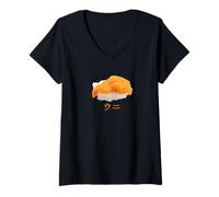 Donna Riccio di Mare Sushi Nigiri Uni (((() Maglietta con Collo a V