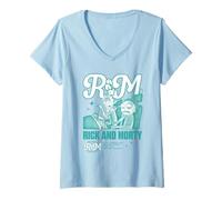 Donna Rick And Morty Mono Maglietta con Collo a V