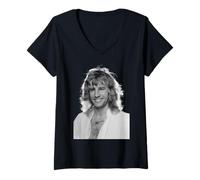 Donna Rick Parfitt Status Quo Chitarrista ritmico 1979 Maglietta con Collo a V