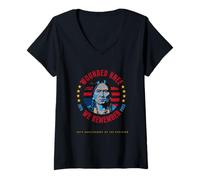 Donna Ricordiamo Il 50° Anniversario di Wounded Knee 1973 Maglietta con Collo a V