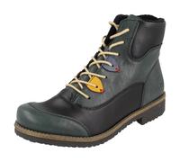 Donna Rieker Casual con Lacci Stivali Caviglia una Piccola Blocco Tacco - 73510