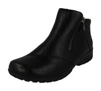Donna Rieker Doppia Zip IN Pile Foderato Stivali Caviglia 'L4663'
