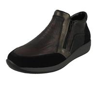 Donna Rieker Fodera Pile Doppia Zip Stivali Caviglia N1152