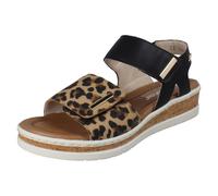 Donna Rieker Gancio E Anello Regolabile Moda Sandali con Zeppa V4181