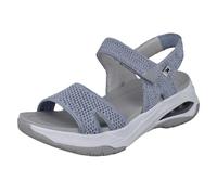 Donna Rieker Sport Tessuto Maglia Zeppa Sandali Estivi W3152