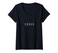 Donna Riflessioni romane - Personalizzato Specchiato Nome Art Maglietta con Collo a V
