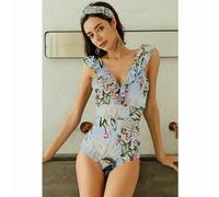 Donna Righe one piece Costume Push Up Spiaggia Stile Vintage Intero