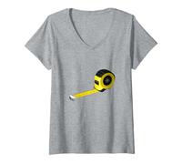 Donna Righello Strumento Misura Nastro Maglietta con Collo a V