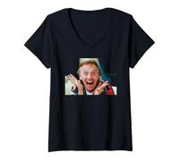 Donna Rik Mayall Bottom & Il Comico Attore dei Giovani Maglietta con Collo a V