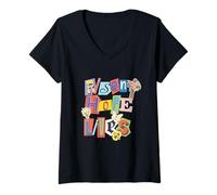 Donna Risen Hope Lives Christian Easter Resurrection Faith Cross Maglietta con Collo a V