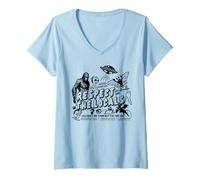 Donna Rispettando la Gente del Posto Non li Vedi ma Loro Ti vedono Maglietta con Collo a V