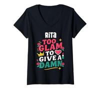 Donna Rita Personalized Women's Gift Custom Rita Maglietta con Collo a V