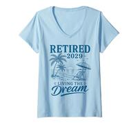 Donna Ritirato 2029 Vivere Il Sogno Maglietta con Collo a V