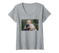 Donna Ritratto di cani di Pat Butcher Pam St Clements Eastenders Maglietta con Collo a V