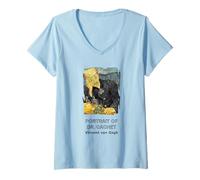 Donna Ritratto di Dr. Gachet per Vangogh Maglietta con Collo a V