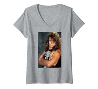 Donna Ritratto di Jon Bon Jovi 1990 di Michael Grecco Maglietta con Collo a V