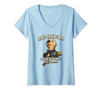 Donna Ritratto presidenziale di Andrew Jackson Old Hickory Maglietta con Collo a V