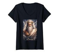 Donna Ritratto Zeus Maglietta con Collo a V