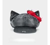 Donna Rivetto Fiocco Ottagono Cappello Gatto Dolce Cool Ragazza Orecchio Berreto