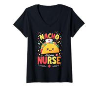 Donna RN Mexican Funny Cinco de Mayo Nacho Average Nurse Maglietta con Collo a V