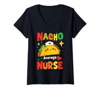Donna RN Mexican Funny Cinco de Mayo Nacho Average Nurse Maglietta con Collo a V