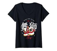 Donna Roar And Bling, It's a Lion Dance Thing Maglietta con Collo a V