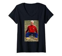 Donna Robbie Williams della Boy Band Take That 1995 di Andy Willsher Maglietta con Collo a V