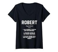 Donna Robert Definition Funny Talented Great Bob Cosplay Roberts Maglietta con Collo a V