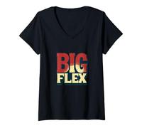 Donna Rock Big Flex per Epic Bold Vibes Maglietta con Collo a V