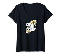 Donna Rock Climbing Bouldering Chalk Dust Is My Skinny Maglietta con Collo a V