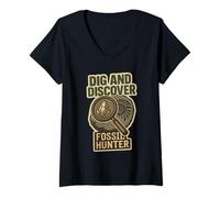 Donna Rock Hound Geology Fossil Hunter, regalo per collezionisti di minerali Maglietta con Collo a V