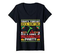 Donna Rock Hunting Christmas Party Rock Hunter Xmas Ugly Style Maglietta con Collo a V