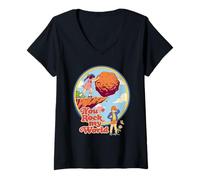 Donna Rock My World Valentine Sarcastic Vintage Funny Adult Humor Maglietta con Collo a V
