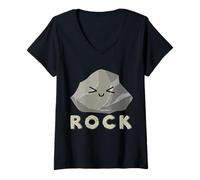 Donna Rock Paper Scissors Group Halloween Costume Tee Maglietta con Collo a V