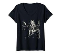 Donna Rockpile Dave Edmunds Ti Sento bussare da Cazzo Barnatt Maglietta con Collo a V