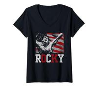 Donna Rocky Flag Champion Maglietta con Collo a V