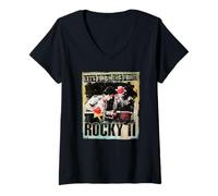 Donna Rocky II Apollo Creed Let's Finish This Fight! Maglietta con Collo a V