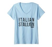 Donna Rocky Italian Stallion Maglietta con Collo a V