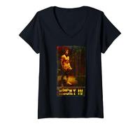 Donna Rocky IV A Patriotic Stance Maglietta con Collo a V